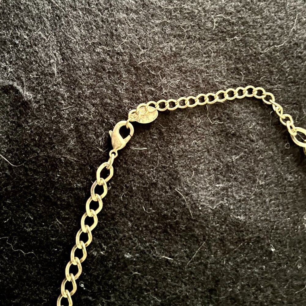 Vintage Bijoux Terner Choker-Style Tassle Necklace w/Pale Sea Green ‘Prisms’ - Picture 5 of 6